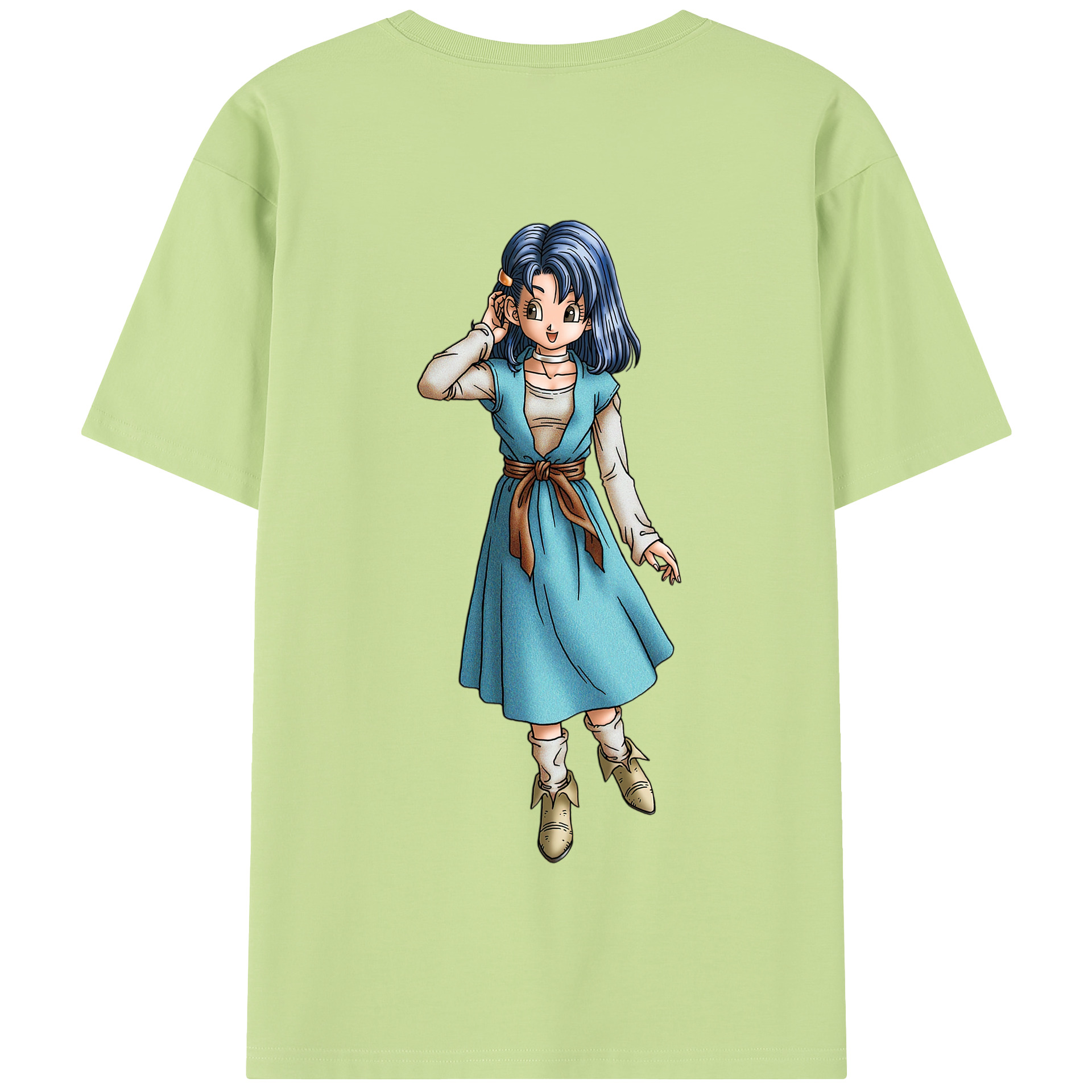 （画像用） ドラゴンクエスト Doragon Kuesuto Dragon Quest 綿100％半袖Tシャツ（背面プリント）